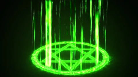 Magic circle glow effect animation Video stock 146961590