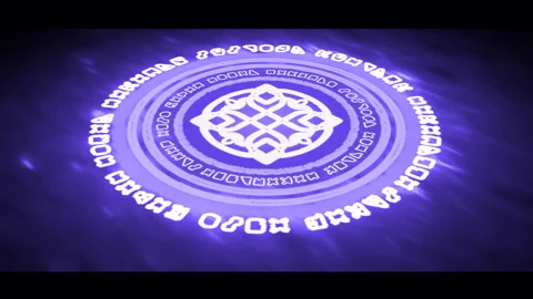 Magic circle. magic spell. Blue Magic Circle. Magic summoning spell circle Stock Footage 162368547