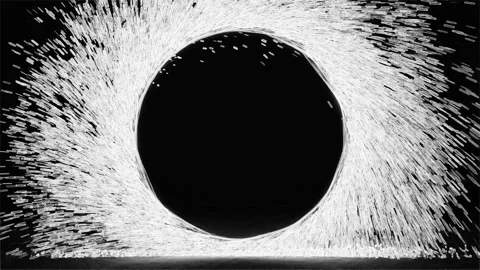 Magic Circle Rotates as an Inter-Dimensional Portal with Sparkling Rings of Fire 스톡 동영상 252193653