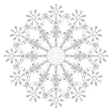 Magic circle viking tatoo Stock Illustration