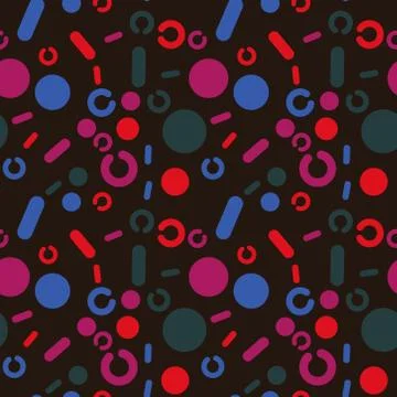 Magic circles pa seamless pattern Illustrazione stock