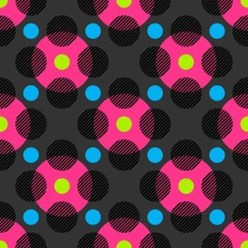 Magic circles seamless pattern Stock Illustration