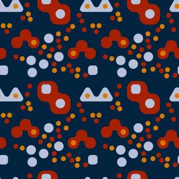 Magic city lights seamless pattern Stock Illustration