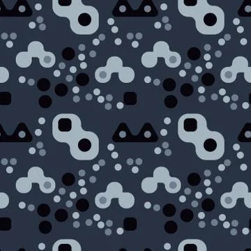 Magic city lights seamless pattern Stock Illustration