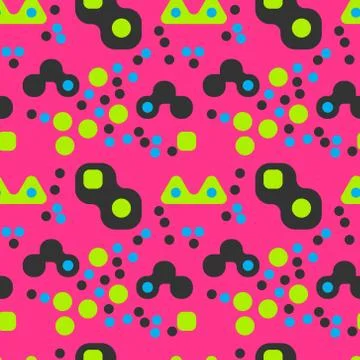 Magic city lights seamless pattern Stock Illustration