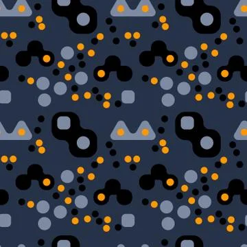 Magic city lights seamless pattern Stock Illustration