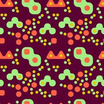 Magic city lights seamless pattern Stock Illustration