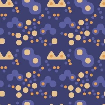 Magic city lights seamless pattern Stock Illustration