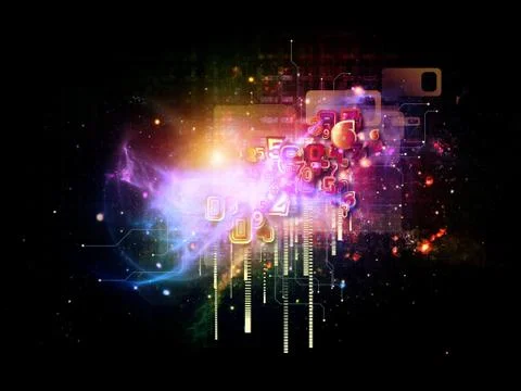 Magic of Cloud Technology Ilustração Stock