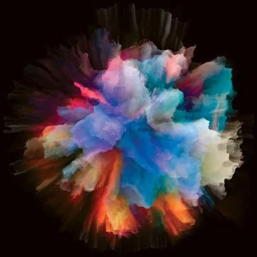 Magic of Color Splash Explosion Stock Illustration