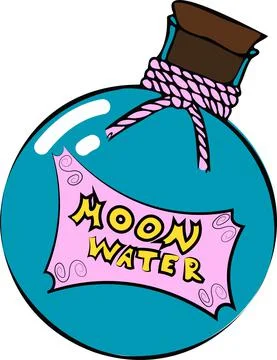 Magic colored flask of witch fluid for mystery process hand drawn. Illustrazione stock