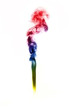 Magic colored smoke shape Stock Photos