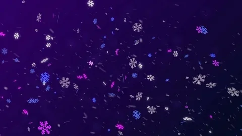 Magic colorful snowflakes on the dark background Stock Footage 82297042
