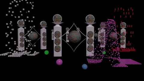 Magic com ,abstract,3D,4k,Animation Stock Footage 166206294