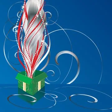 Magic coming out from gift box, vector illustration Illustration