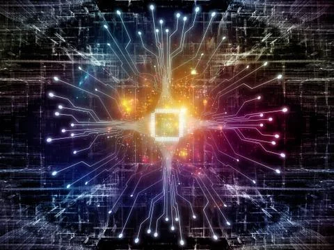 Magic of Computer CPU Stock Illustration
