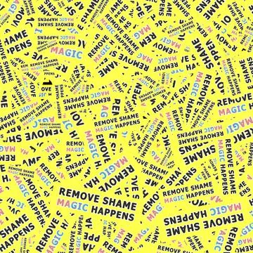 Magic concept typographic phrase random pattern Stock Photos