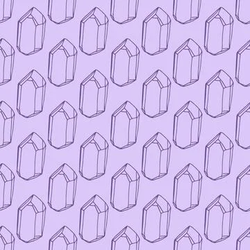 Magic concept vector seamless pattern. Seamless pattern of magic lcrystals. Stock Illustration