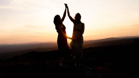 Magic Connection in the sunset Stock Photos