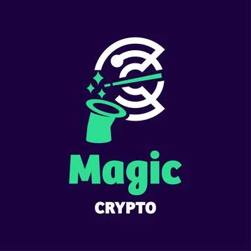 Magic Crypto Logo Stock Illustration