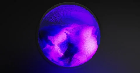 Magic crystal ball on a black background. Glowing particles. Galaxy. Stars. Stock Footage 232982492