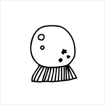 Magic crystal ball doodle vector hand drawing, vector illustration 스톡 일러스트