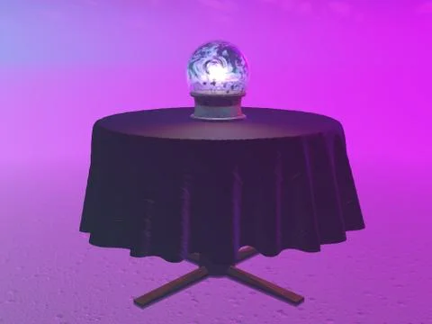 Magic crystal ball for fortune teller - 3D render Stock Illustration