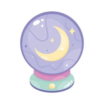 Magic crystal ball Stock Illustration