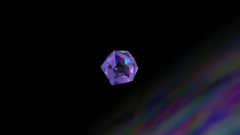 Magic crystal. Glitch effect. Seamless loop. Stock Footage 144099352