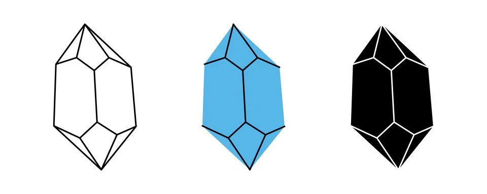 Magic crystal. Precious crystal. Vector illustration Stock Illustration