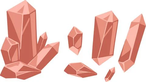 Magic crystals, gems, game,  drawing Stock Illustration