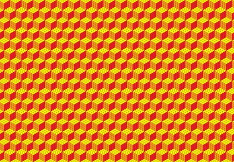 Magic cube pattern seamless design. Color block puzzle vector background. 스톡 일러스트