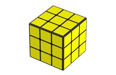 Magic cube puzzle colors 3d illustration Illustrazione stock
