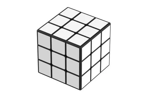 Magic cube puzzle colors 3d illustration Illustrazione stock