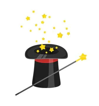 Magic cylinder hat isolated vector icon Stock Illustration