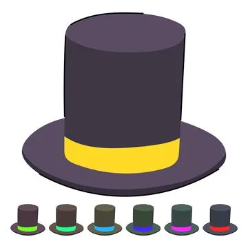 Magic cylinder hat vector cartoon graphic Stock Illustration