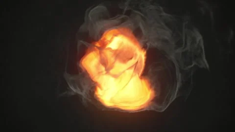 Magic dance of fire. Abstract background. 3d rendering loop animation 4K Video stock 241799900