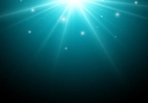 Magic dark background with blue star, lights. Stock Illustration