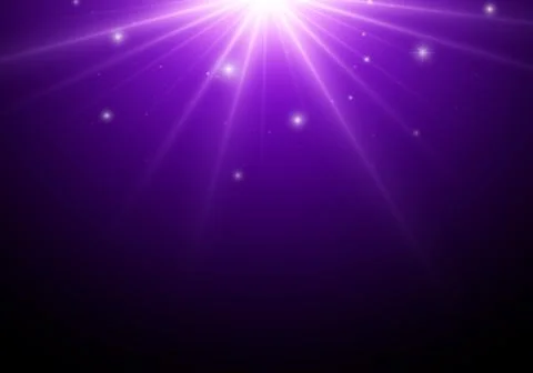 Magic dark background with blue star, lights. Stockillustratie