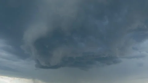 Magic Dark Grey Storm Clouds. Fluffy Gray Clouds To Dark Rain Clouds. Rainy Dark Stock Footage 276404724