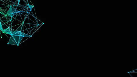 Magic dark surface with dots and lines. Background of cybernetic particles. Stock Footage 114312412