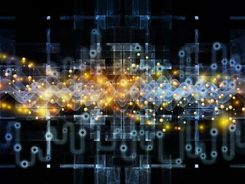 Magic of Data Transfers Stock Illustration