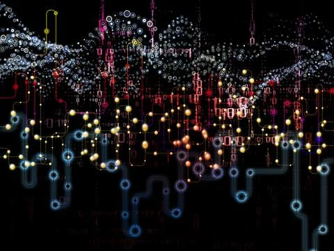 Magic of Data Transfers Stock Illustration