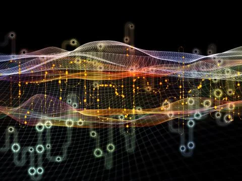 Magic of Data Transfers Free Stock Illustration