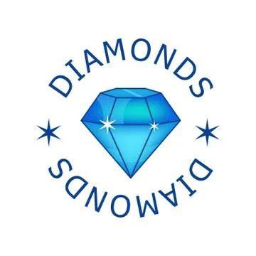 Magic diamond with beautiful facets created by special treatment that maximizes Stock Illustration