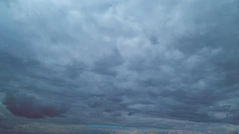 Magic Dramatic Sky In Rainy Weather. Dark Thunderstorm Clouds Rainy Atmosphere Stock Photos