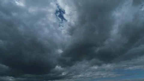 Magic Dramatic Sky In Rainy Weather. Dark Thunderstorm Clouds Rainy Atmosphere Stock Photos