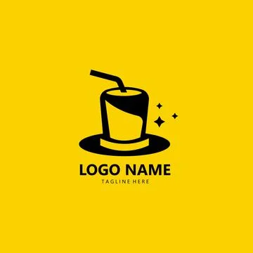 Magic drink logo design vector Stock Illustration