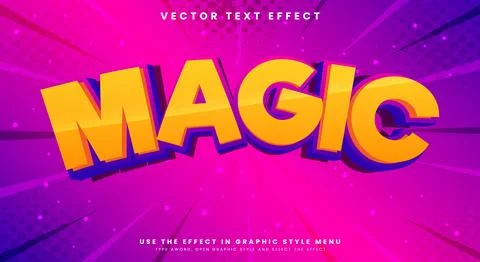 Magic editable text effect 스톡 일러스트