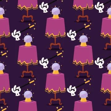 Magic effect trick vector magician tools and surprise entertainment magical Ilustração Stock